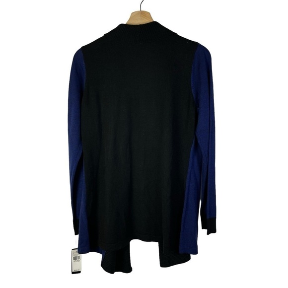 AGB Royal Blue & Black Open Front Cardigan Sweater M - Picture 2 of 3